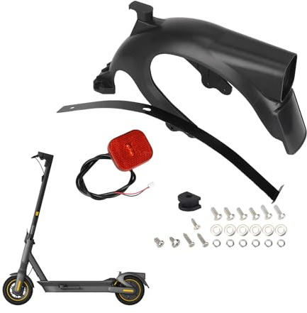 Fututech Kit Hinterer Kotflügel und LED Rücklicht für Segway Ninebot Max G2 Ersatzteil für Elektroroller Zubehör