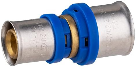Unión de prensar multicapa reducida Ø25-20 | Para prensar | Conexión resistente y duradera | Ideal para instalaciones de fontanería | Fácil de instalar y ajuste seguro | QUICK PLOMBERIE