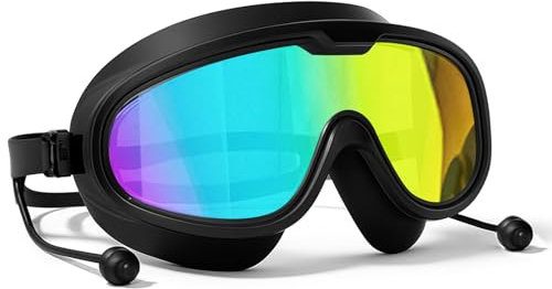 HGRGHH Schwimmbrille für Erwachsene Jugendliche, Polarisiert Schwimmbrille, Anti Nebel Anti UV-Schutz Swimming Goggles Ohne Leakage für Herren Damen Jugend