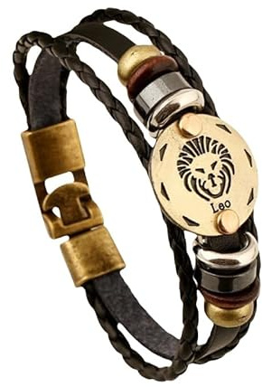 Damen Armband Skorpion Rindsleder Gewebt Multi-Layer-Paar Männer Konstellation Armband Casual Vintage Geeignet Für Alle Passenden