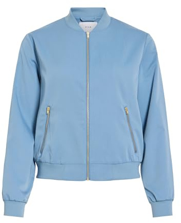 Vila Female Female Damen Bomberjacke mit Reißverschluss, leichte Übergangsjacke VIBUBBLE Reißverschluss VIBUBBLE Reißverschluss