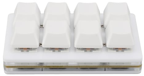 EIMSOAH Copy Paste 8 Key Blue Switch Keyboard Efficient Plug and Play for Work and Rhythm Games ABS, Acrylic