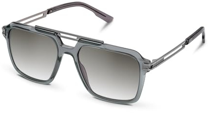 Audi 3112600300 Sonnenbrille Herren Brille Ringe Logo, transparent grau/gunmetal