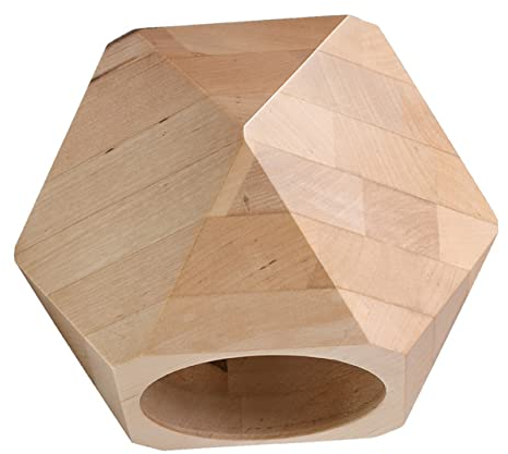 SOLLUX lighting Woody Wandleuchte aus Naturholz 1 Lichtquelle - Lampe im Geometrischen Design Wandbeleuchtung Wohzimmer Esszimmer Lampe Flur