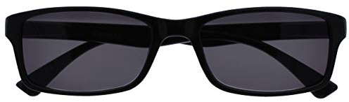 OPULIZE The Reading Glasses CompanyDie Lesebrille Unternehmen Schwarz Sonnen-Leser UV400 Designer Stil Herren Damen S92-1 +1,50
