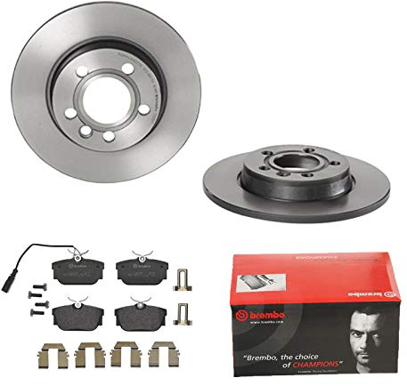 2 Bremsscheiben Voll 280 mm + Bremsbeläge Hinten von Brembo Voll (1420-54173) Bremsensatz Bremsanlage Bremsen-Kit,Bremsenset, Bremsscheiben, Bremsbeläge, Bremsen-Set, Beläge, Bremsbelag,