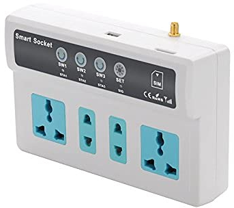 MASUNN GSM-Buchse Switch Relais Ferngesteuerte 3-Wege-Steckdosen-Controller mit Temperatur Sensor Option SMS Anrufsteuerung