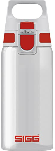 Sigg - Tritan Water Bottle - Total Clear ONE Red - Suitable For Carbonated Beverages - Dishwasher Safe - Leakproof - Lightweight - Scratch Resistant - BPA Free - Red - 0.5L
