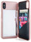 W7ETBEN iPhone Xs Max Mirror Case, iPhone Xs Max Case with Kickstand Built-in Mirror Shockproof Card Holder Wallet Cover for Apple iPhone Xs Max 6.5 Inch (Rose Gold)