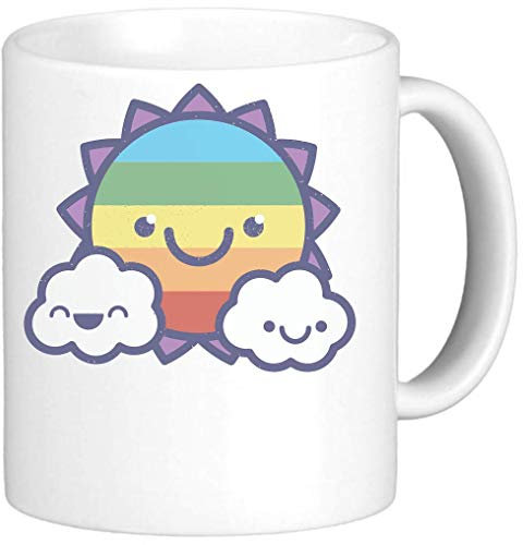 Pop art clouds sun Ceramic Mug
