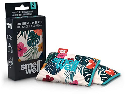 SmellWell Trocknungs- und Erfrischungskissen für Schuhe, Sporttaschen oder sogar das Auto - versetzt mit einem frischen Duft (Hawaii Floral)