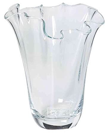 INNA-Glas Vase for flowers JODY, funnel, clear, 10/25cm, Ø6/16cm - Glass floral container/Flower vase