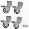2 Schwenkrollen,Möbelrollen mit Bremse,Leise Rollen,U-Typ-Metall Schiene 20mm/25mm,Geeignet für Möbel,Kinderbetten Usw(20mm)