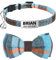 TagME Collar de Gato Personalizado, con Placa de Identificación Personalizable y Hebilla de Liberación Rápida Corbata de Moño Collar de Gato,Neblina Azul