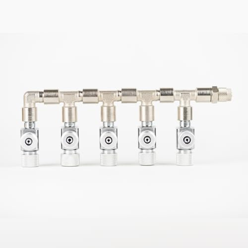 OCOPRO CO2 Verteiler 2er | 3er | 4er | 5er für Aquarium CO2-Anlagen (Für 5 Aquarien)
