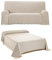 BEAUTEX Tagesdecke - Wohnzimmer Decke aus Baumwolle, Praktischer Überwurf als Sofadecke oder Couchdecke - Bed Throw Blanket - Hochwertiger Bettüberwurf in Beige, 180 x 260 cm