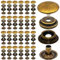 25 Sets 15mm Rostfreier Stahl Metall Druckknöpfe Kleidung Snaps Druckknopf Set, Metall Druckknöpfe für Leder Handwerk Jacke Brieftasche Handtasche (Bronze)