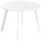 LOLAhome Mesa Auxiliar Marzia lacada Blanca | Ø60x42 cm | De Acero con Revestimiento epoxi anticorrosión Interiores y Exteriores, jardín, terraza y balcón