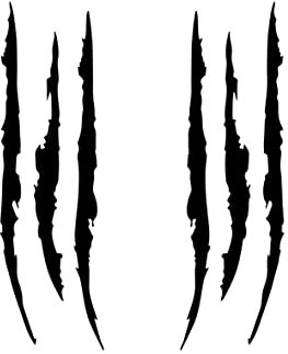 Gesar 2 Adesivo per Auto Graffi Artigli - 2 Pezzi Adesivi per Auto a Forma di Graffi - Mostro - Graffio - Facile da Applicare - Decalcomania Auto - Adesivi Auto (Nero)