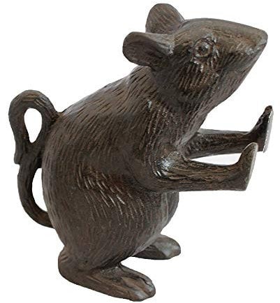 JTRHD Door Stopper Doorstop Metal Cast Iron Mouse Ornaments Retro Home Decoration Door Stop for Home Office (Color : C1, Size : 11x5.1x12.1cm)