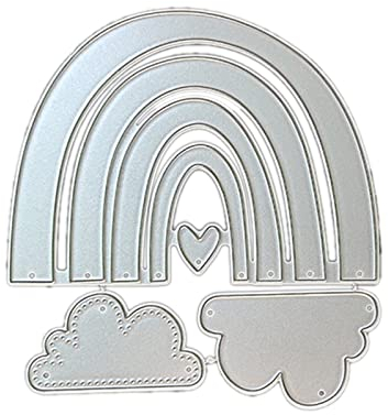Selma. Kohlenstoffstahl Stanzform Metall Regenbogen Wolke Liebe Herz gestanzte Form Vorlage für DIY Kartenherstellung Scrapbooking Schablone