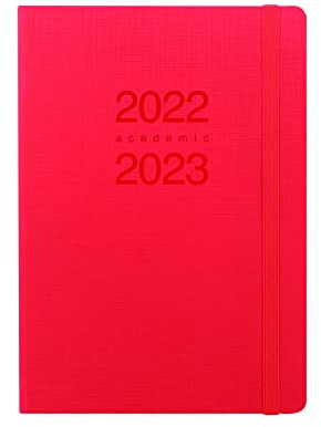Letts Memo Schülerkalender A5, 22,23 cm pro Seite, mit Terminen, Rot