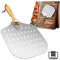 Pelle à Pizza Perforée en Aluminium -Léger avec Manche Repliable - Perforation Professionnelle pour une Cuisson Parfaite – Idéale pour Four Domestique – Schaufel aus dickem Aluminium
