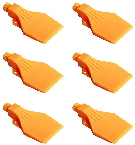 Ohamtes 6PCS G1/4 Male Thread, ABS Flat Nozzle, Air Blowing Nozzle, Water Cooling Nozzle, Double Hole Fixed Type, Suitable for Air Compressor Parts, Air Dry Dust Removal, Surface Treatment