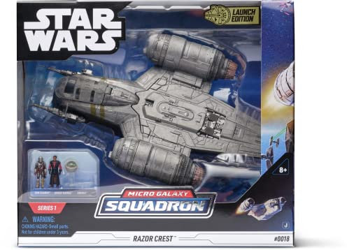 Bizak Star Wars Micro Galaxy Squadron Navire Deluxe Razor Crest, Comprend 3 Figurines (62610021)