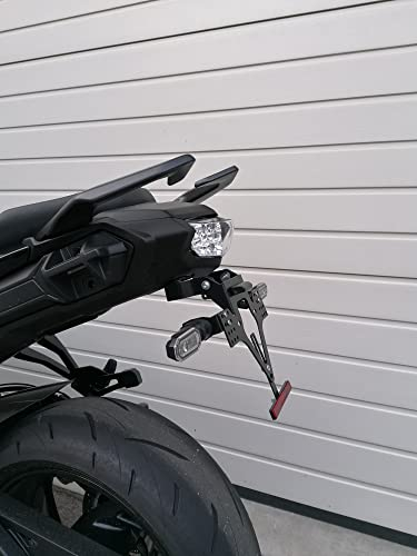 Kennzeichenhalter für Suzuki GSX-S 1000 GT 2022 EVO-Set GroFaTec Kennzeichenträger gsxs gt Nummernschild Träger Halter kurzes Heck Heckumbau für original Blinker und Koffer gsxs1000