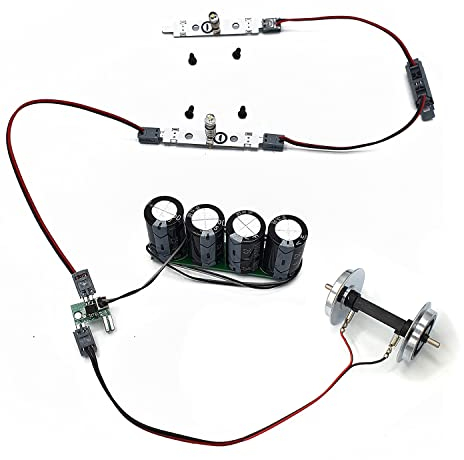 ML-Train Beleuchtungs-Set mit kugelgelagertem Voll-Radsatz und LED-Lichtleiste analog - Für die Innenbeleuchtung in Gebäuden und Personenwagen - Gartenbahn Spur G Zubehör