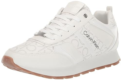 Calvin Klein Carlla Damen-Sneaker, Weiß Multi 142, 41 EU