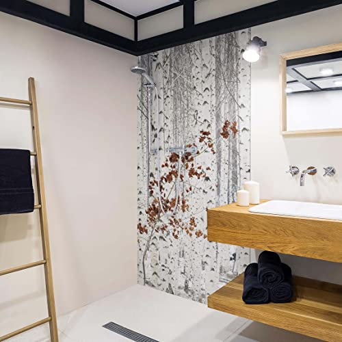 Bilderwelten Duschrückwand Folie 200x80 cm Birken im Herbst Bad-Rückwand Motiv fugenlose Wandverkleidung Dusche
