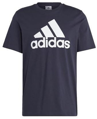 adidas Uomo Essentials Single Jersey Big Logo Tee, Legend Ink/White, S Tall