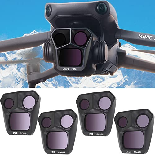 Honbobo Filter kompatibel mit DJI Mavic 3 Pro Objektivfilter UV CPL ND NDPL Night Star GND Filter Objektivschutz kompatibel mit DJI Mavic 3 Pro (4pcs(ND8PL+ND16PL+ND32PL+ND64PL))