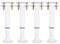 Riobby Lot de 4 Pieds de Support de lit réglables en métal, rétractables, très résistants, pour Armoire, canapé, Cadre de lit, pièces de Rechange de 18 à 33 cm (Blanc Lot de 4)