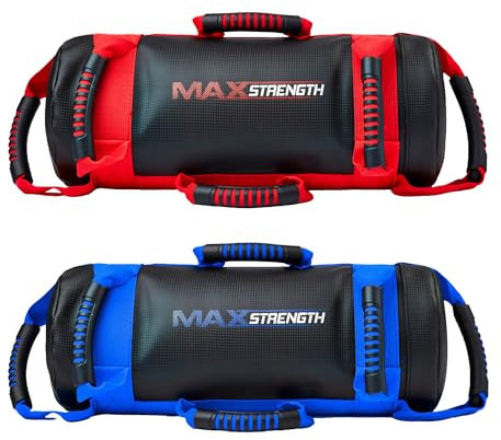 MaxStrength Power Bag 5kg - 25kg Sandbag für Crossfit MMA Fitness Training Gewichtstasche Krafttraining Core Stability Home Gym Übungen