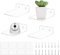 DRERIO 4 Stück Acryl Wandregale Set 10cm Mini Regal Transparent Wandregal Badezimmer, Kleines Wandregal Schlafzimmer mit 8 Aufkleber 8 Schrauben ohne Bohrung Regal Unsichtbare Regale für büro