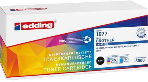 EDDING EDD-1077 Toner ersetzt Brother TN-421BK (18-1077). Marke: