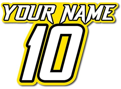 MC MOTOPARTS Racing Number Sticker Personalization Name Plate Race Track Day Use Motorcycle Dirt Bike Motors Truck ATV Fairing Removable