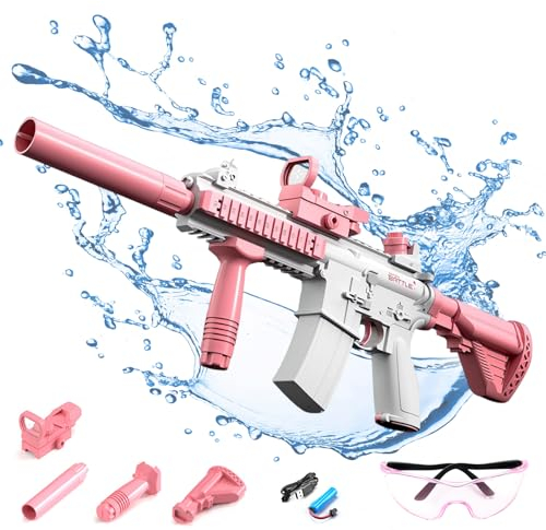 Pistola de Agua Electrica,Pistola de Agua Potente,Pistola de Agua,Pistola de Agua Niños,Pistola de Agua Electronica,Pistolas de Pulverización de Agua,Juguete de Agua para Fiestas Playa Piscina (G)