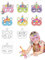 TOPWAYS 18 Stück Ausmalen Einhorn Masken zum, Einhorn masken zum bemalen, Geburtstag Deko Charakter Passen Cosplay Halloween Maskerade Kindergeburtstag Partyzubehör