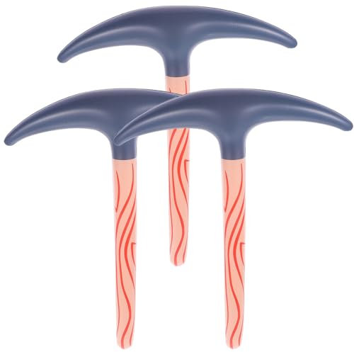 HEMOTON Jouets De Pioche Gonflables 3 Pièces Pioche Gonflable Cadeaux De Fête De Simulation Jouet pour Garçons Vidéo d'halloween Fournitures De Fête