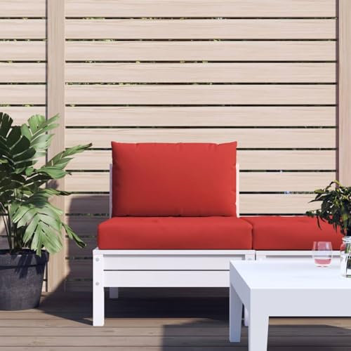 ShGaxin Palettensofa-Auflagen 2 STK Palettenkissen Outdoor, Europaletten Sitzkissen Outdoor, Paletten Rückenkissen, Palettensitzkissen, Rot Stoff