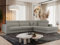 MKS MEBLE Ecksofa Sofa L-Form Grau Boucle, Wohnlandschaft L-Form, Couch L Form, Sofagarnitur Couchgarnitur Polsterecke, Breite: 316 cm - Savona L - Grau Boucle - Rechts