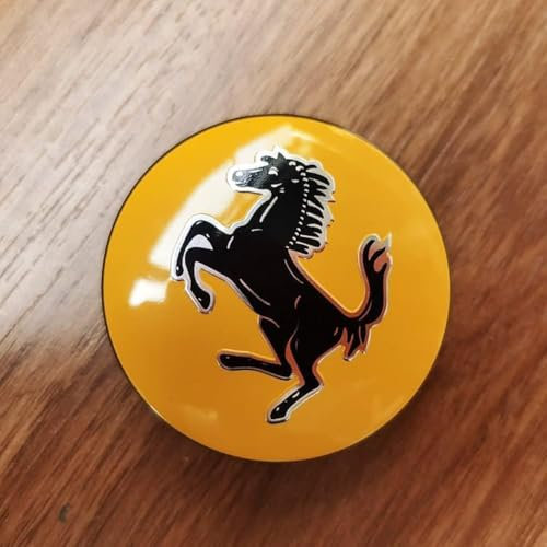dzggs 4 stück Auto Nabendeckel für Ferrari 55.5mm, Felgenkappen Radnabenkappen Nabenabdeckung Radnaben Mittel Abdeckungen Abzeichen Sticker
