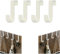 WUSJCOF 4 Ganci Porta, Ganci Appendiabiti per Porta, Ganci da Appendere, Sospensione Stabile, Nessuna Foratura Necessaria, Adatti per Porte Standard (Bianco)