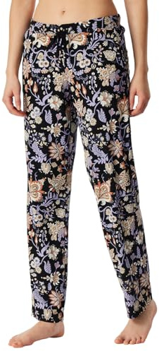Schiesser Damen Schlafhose Lang mit Bündchen Baumwolle - Mix + Relax Pyjamaunterteil (1er Pack)