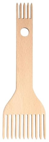 Holzwebkamm – doppelseitiger Makramee-Werkzeug, Fransen-Kamm für – doppelseitige Werkzeuge für Handarbeit, Fransen-Kamm für Bastelarbeiten, Teppich, Handarbeit, Tapisserie, gewebte Herstellung