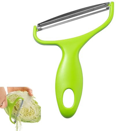 Vegetable Peeler, Julienne Peeler, Cabbage Shredder, Cabbage Peeler, Stainless Steel Vegetable Peeler, for Quick Daily Peeling of Most Fruits and Vegetables (Green)